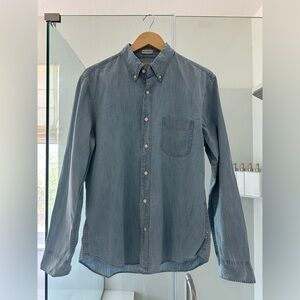 J. Crew Men's Light Blue Button-Down Shirt 100% Cotton